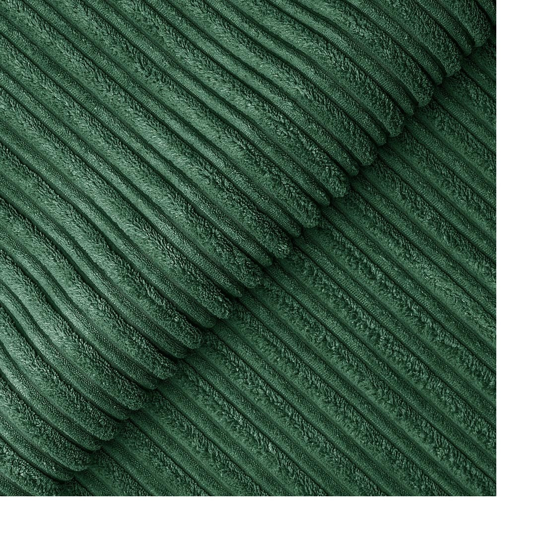Hannah Jumbo Cord Scatter Back 4 Seater Right Hand Facing Corner Sofa Green