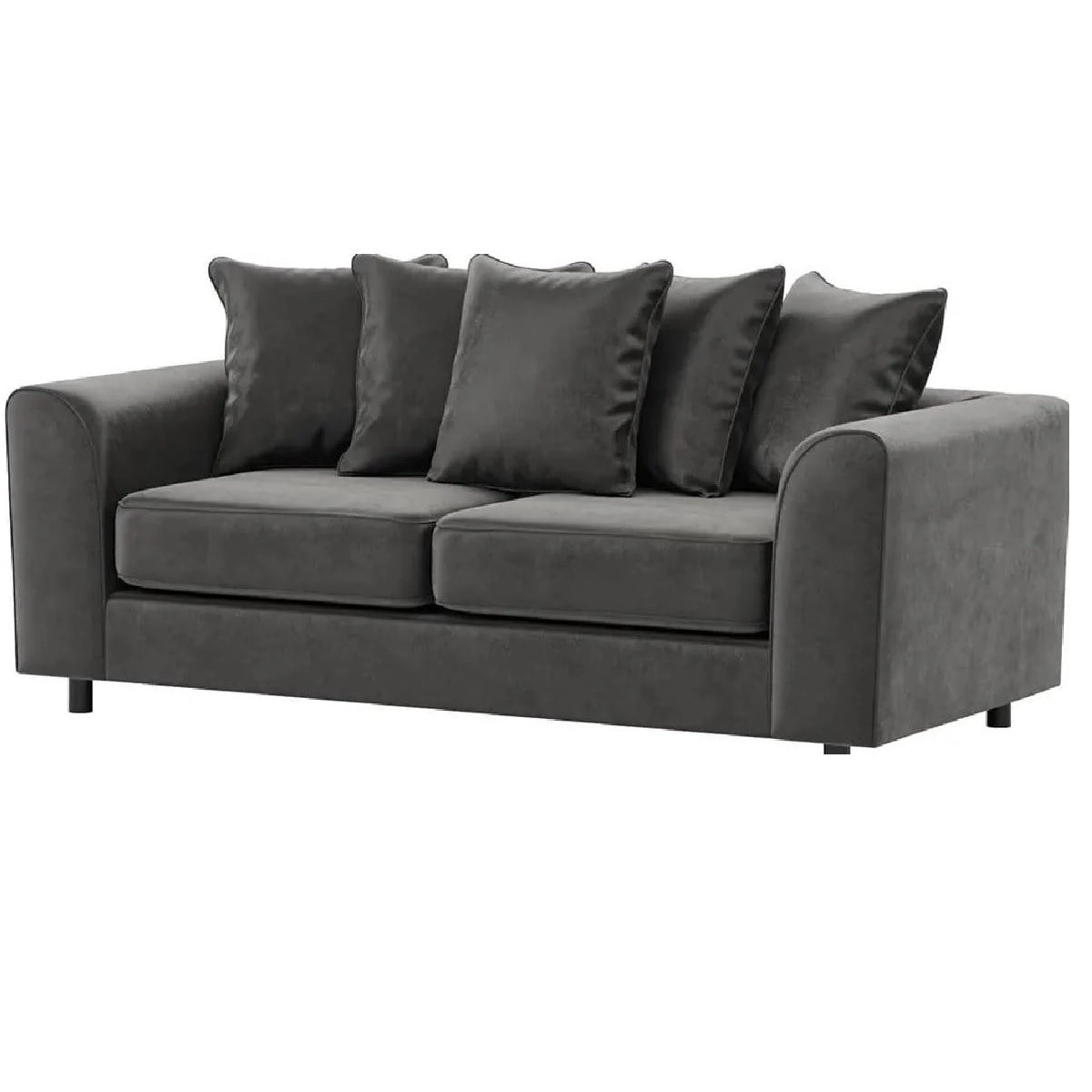 Arizona Plush Velvet 3+2 Seater Sofa Set Grey