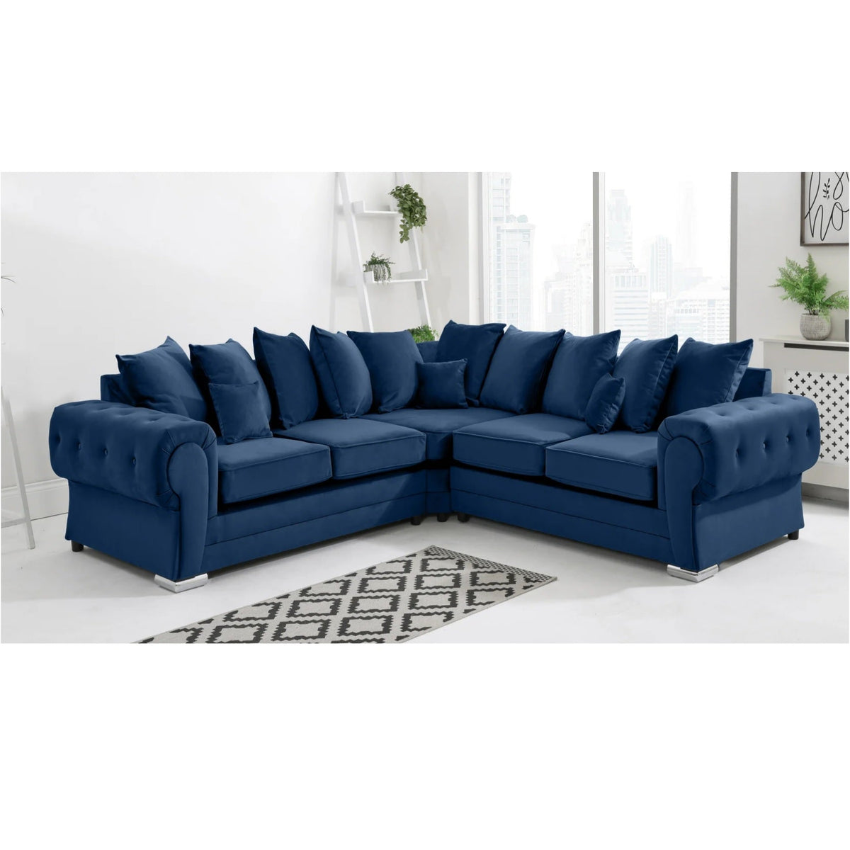 Verona Scatter Back Plush Velvet 2c2 Corner Sofa