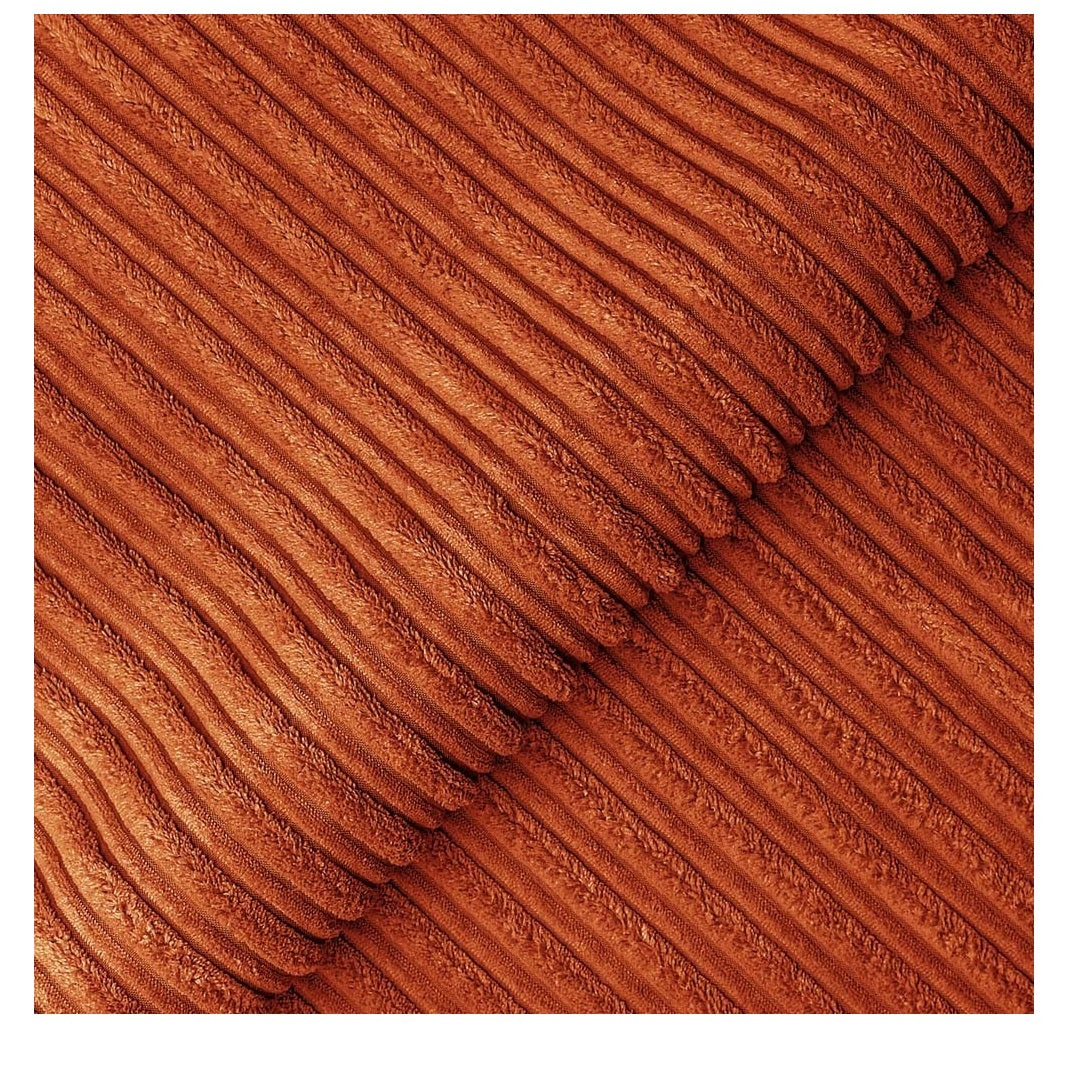 Hannah Jumbo Cord Full Back 2c2 Corner Sofa Orange