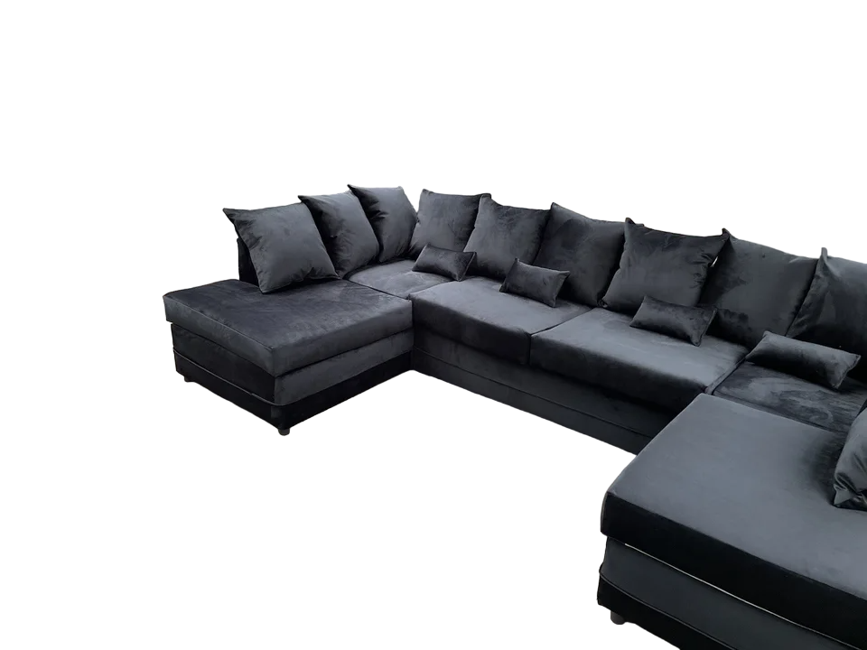 Plush Velvet U Shape | Black
