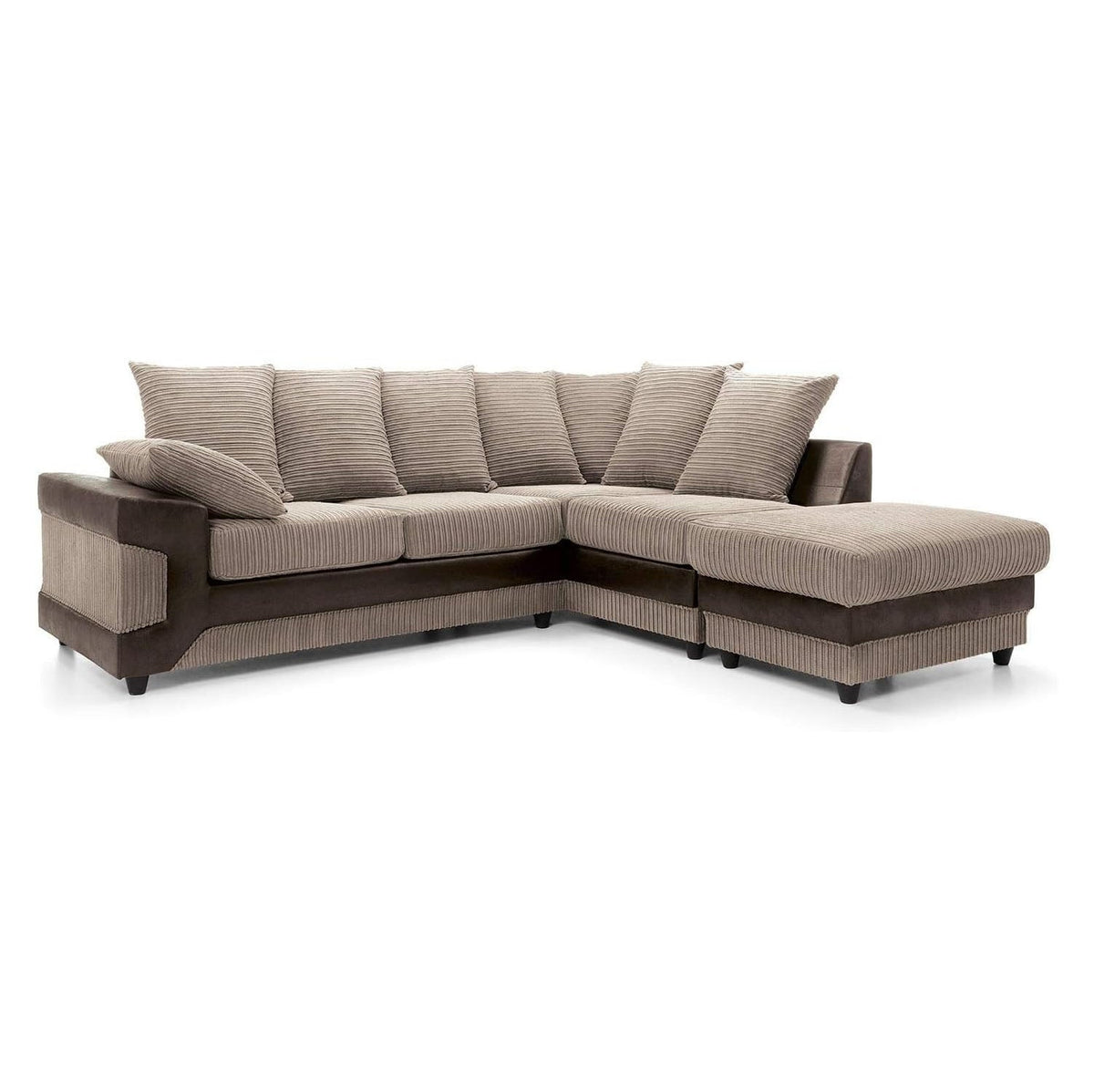 Dino Corner Sofa Brown & Coffee