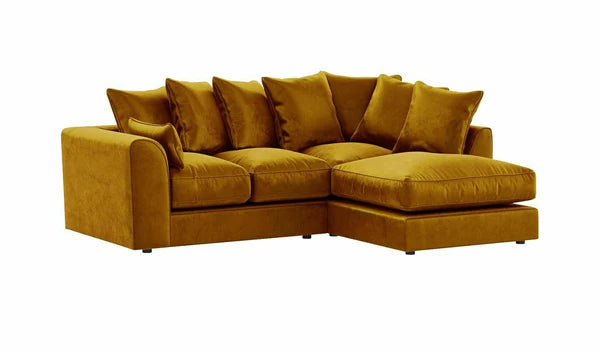 Plush Velvet Mustard Corner Suite Set