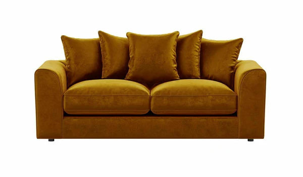 Plush Velvet Mustard Suite Set | 3+2
