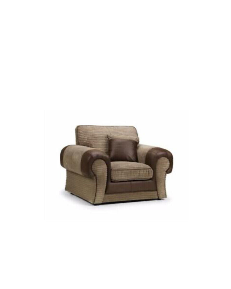 Jumbo Cord Sofa Fabric Tango | Black & Grey / Brown & Beige | 3 2 / Dual Arm Sofa