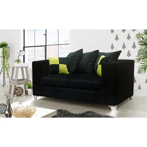 Plush Corner Sofa Suite | Black - Grey | Plush Velvet | 3 seater 2 seater Footstool