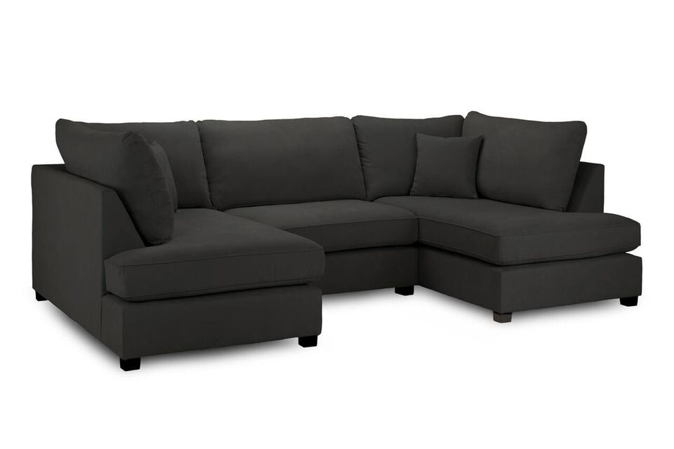 U Shape Cinema Sofa Black