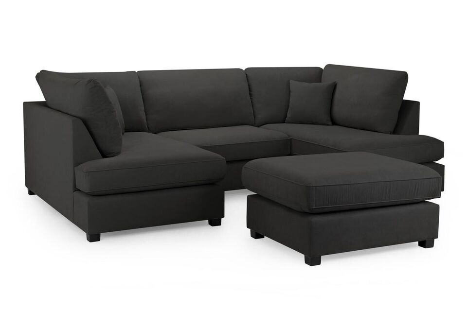 U Shape Cinema Sofa Black