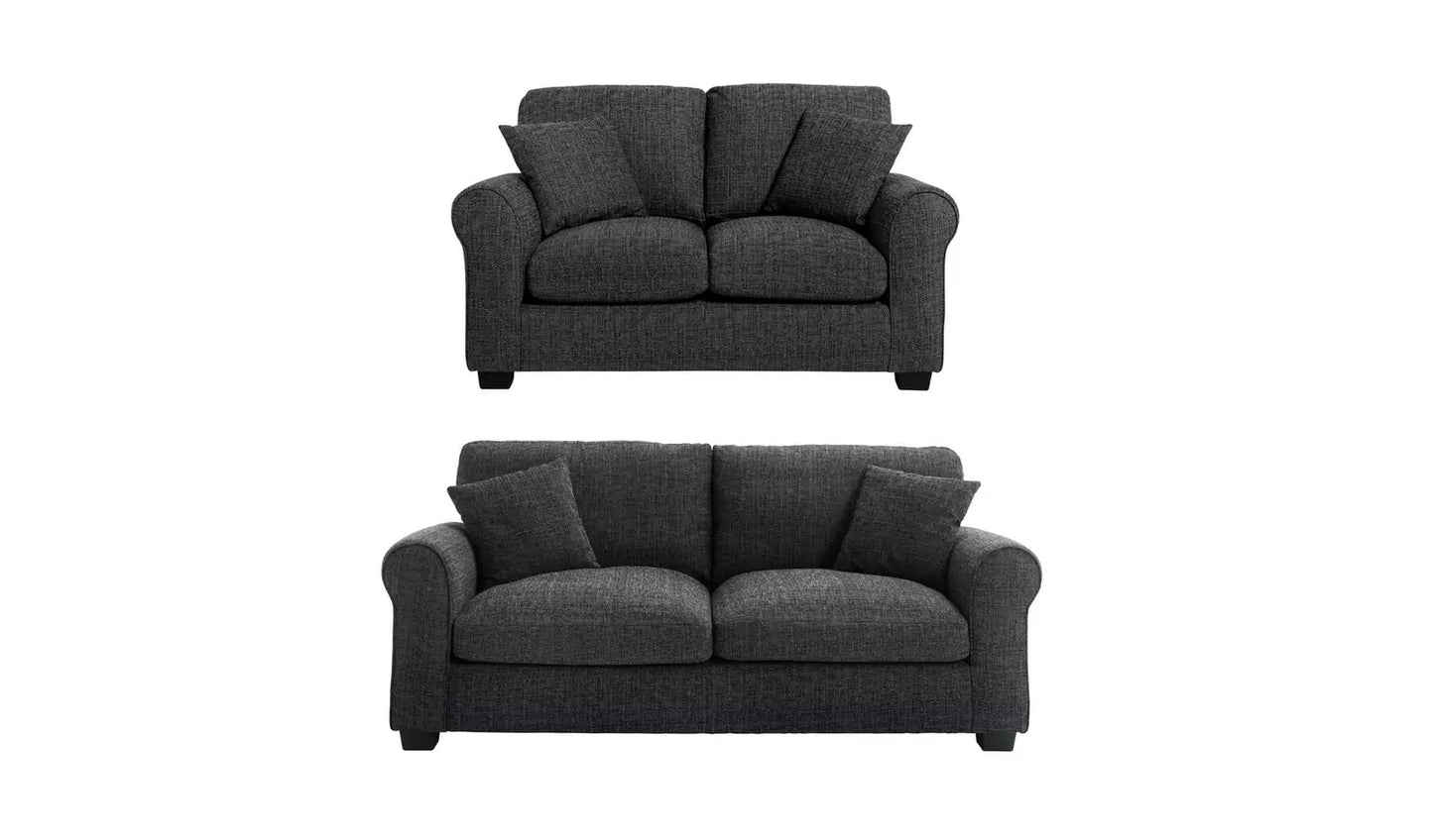 Lisbon Fabric 2 Seater & 3 Seater Sofa