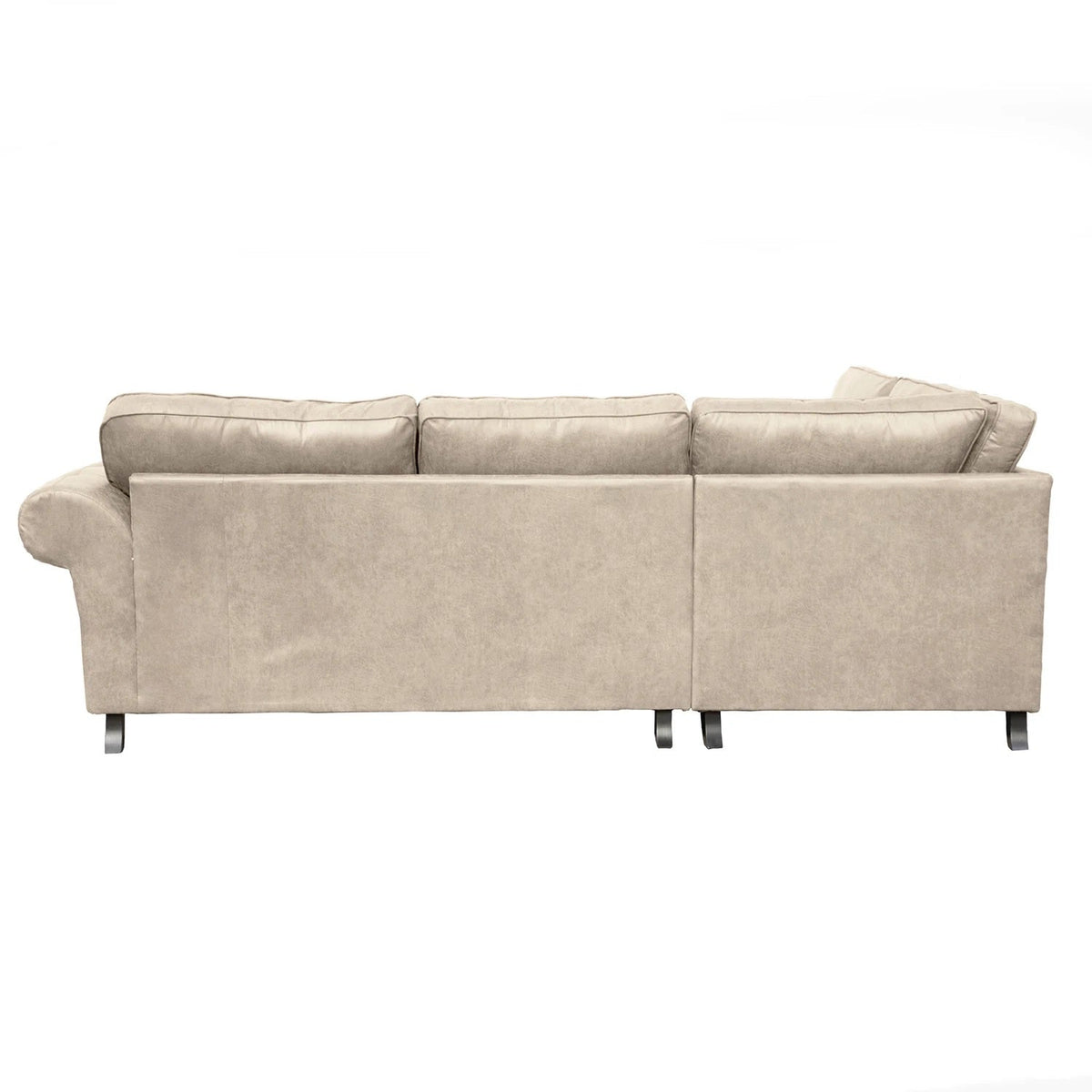 Oakland Suede Leather 1c2 Corner Sofa Marble