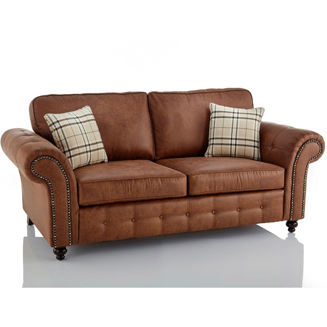 Oakland 3 Seater +2 Seater Sofa Set, 2+2, 3+3 Black/Brown/Marble