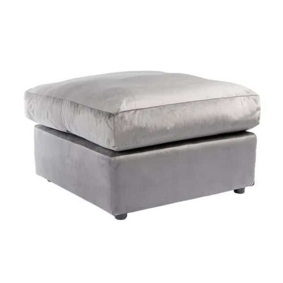 Plush Velvet Grey Suite Set | 3+2