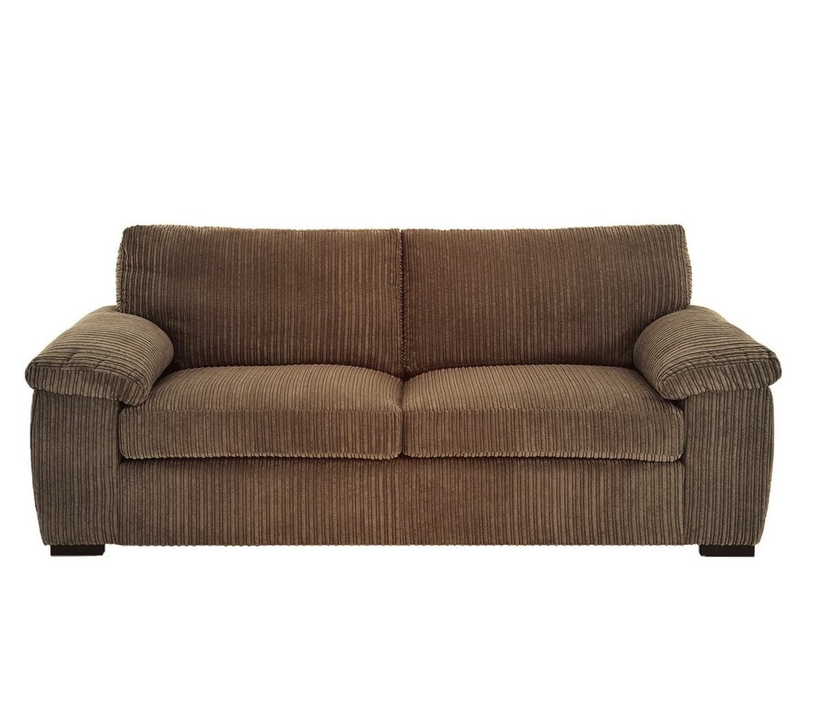 Amalfi Jumbo Cord 3 Seater Sofa Coffee