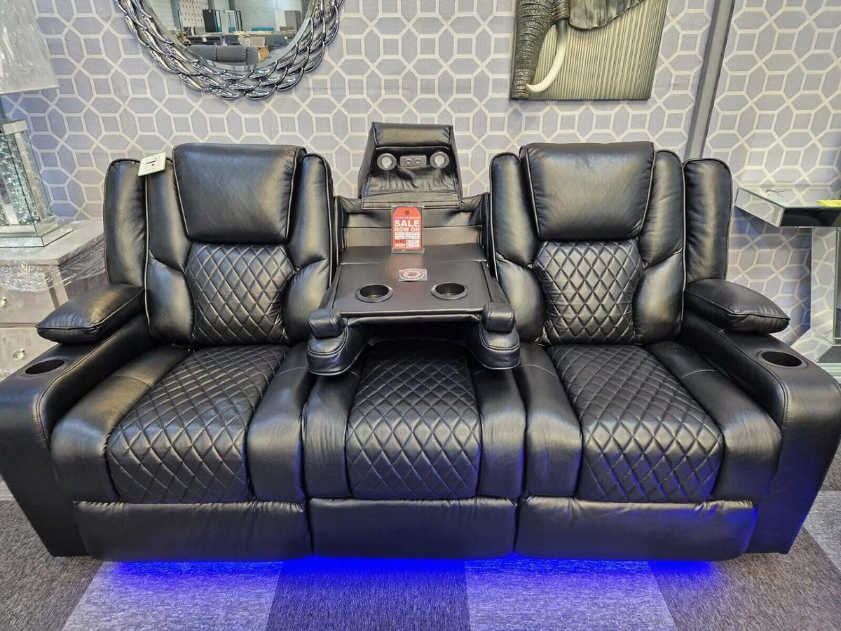 Orlando Recliner 3 seater Sofa Electric Leather Recliner