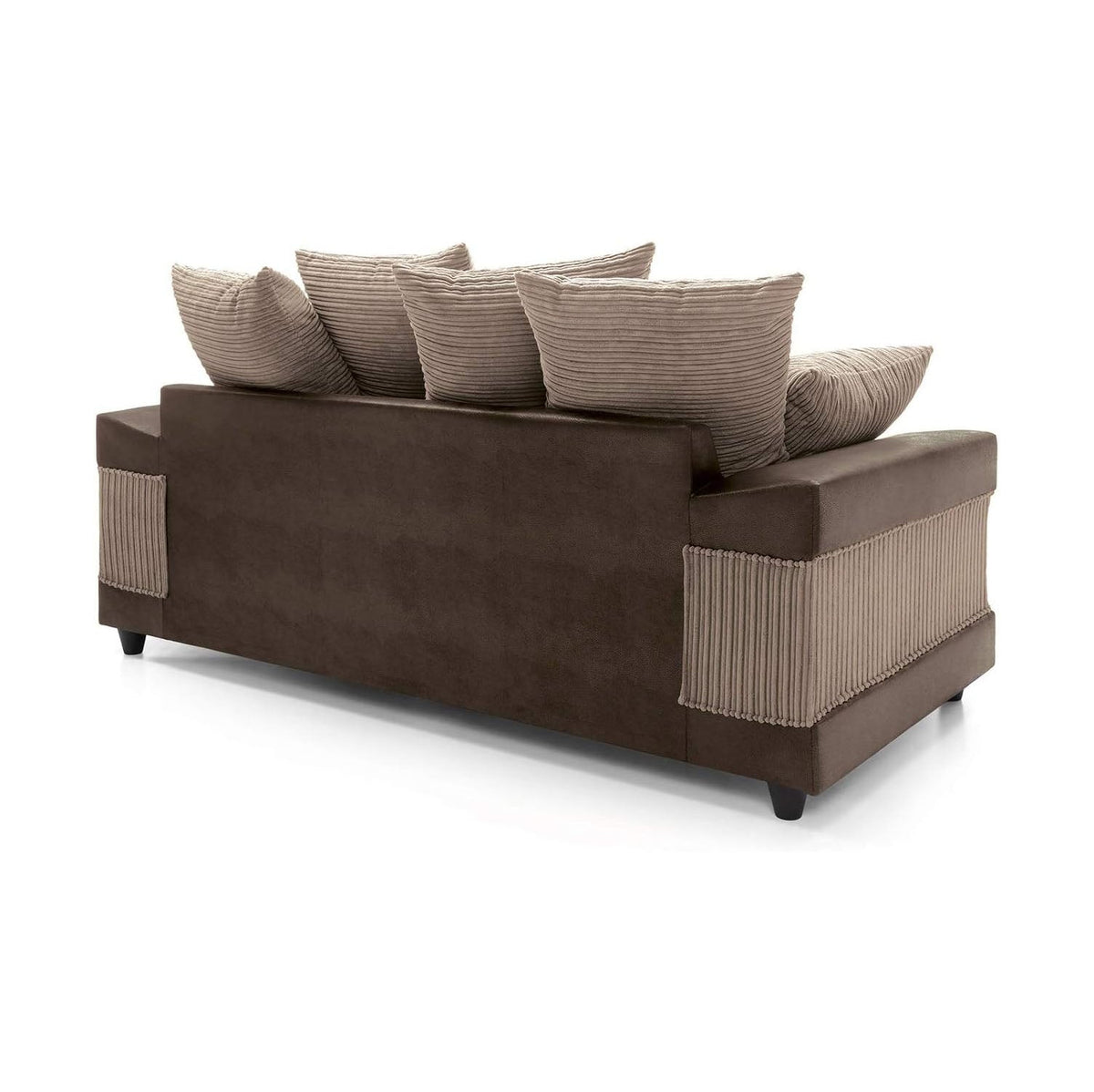 Dino 3 Seater Jumbo Cord Sofa Brown&Coffee
