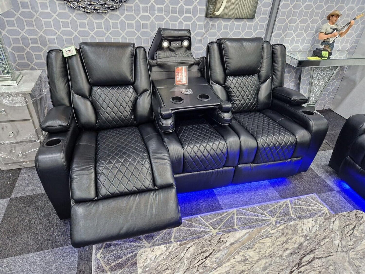 Orlando Recliner 3 seater Sofa Electric Leather Recliner