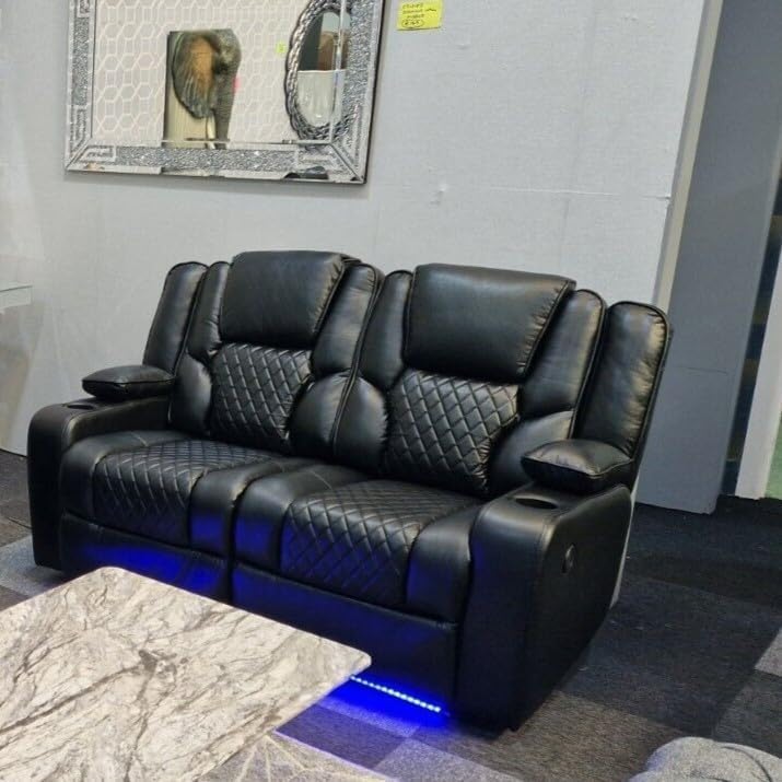 Orlando Recliner 3 seater Sofa Electric Leather Recliner