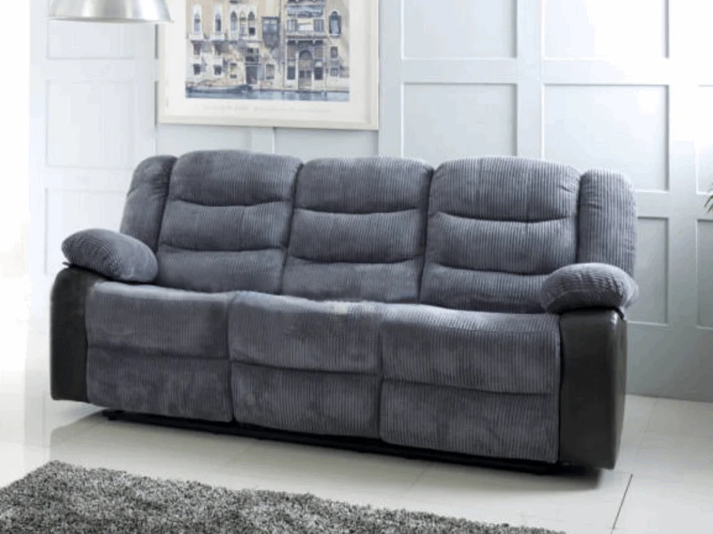 Rio Jumbo Cord Fabric Recliner 3 Seater sofa