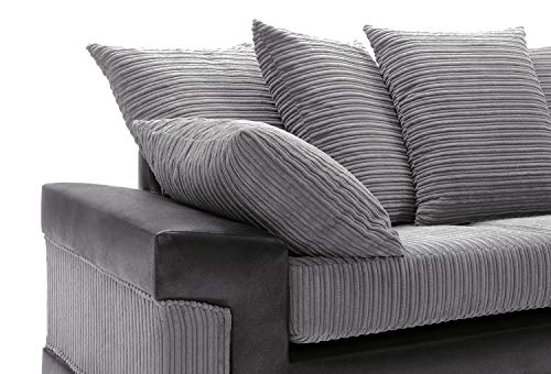 Dino 2 Seater Sofa in Black & Grey
