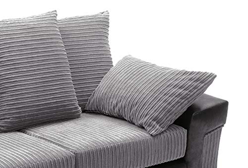 Dino 2 Seater Sofa in Black & Grey