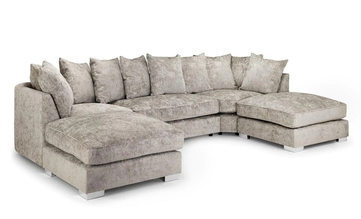 Alaska Large U-Shaped Scatter Back Corner Sofa Truffle
