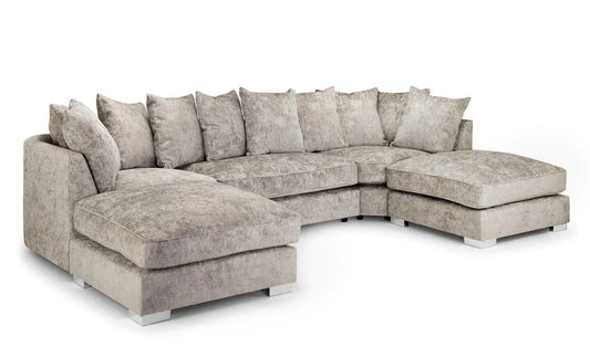 Alaska Large U-Shaped Scatter Back Corner Sofa Truffle