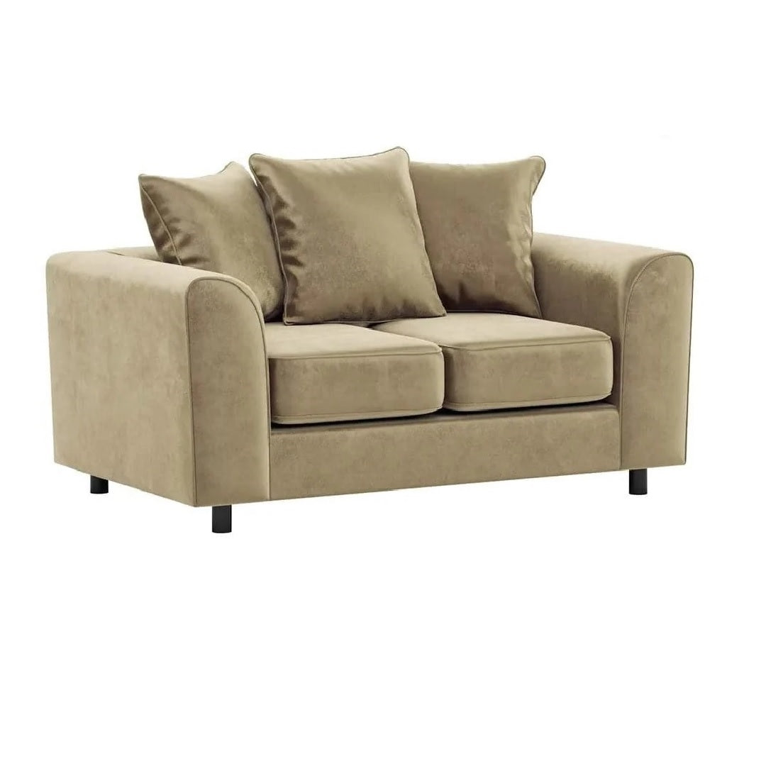 Arizona Plush Velvet 3+2 Seater Sofa Set Beige
