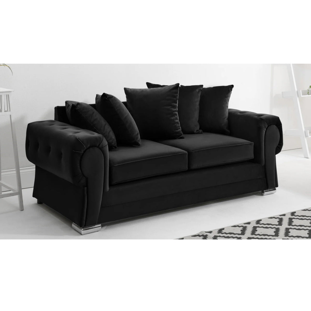 Verona Scatter Back Plush Velvet 3 Seater Sofa