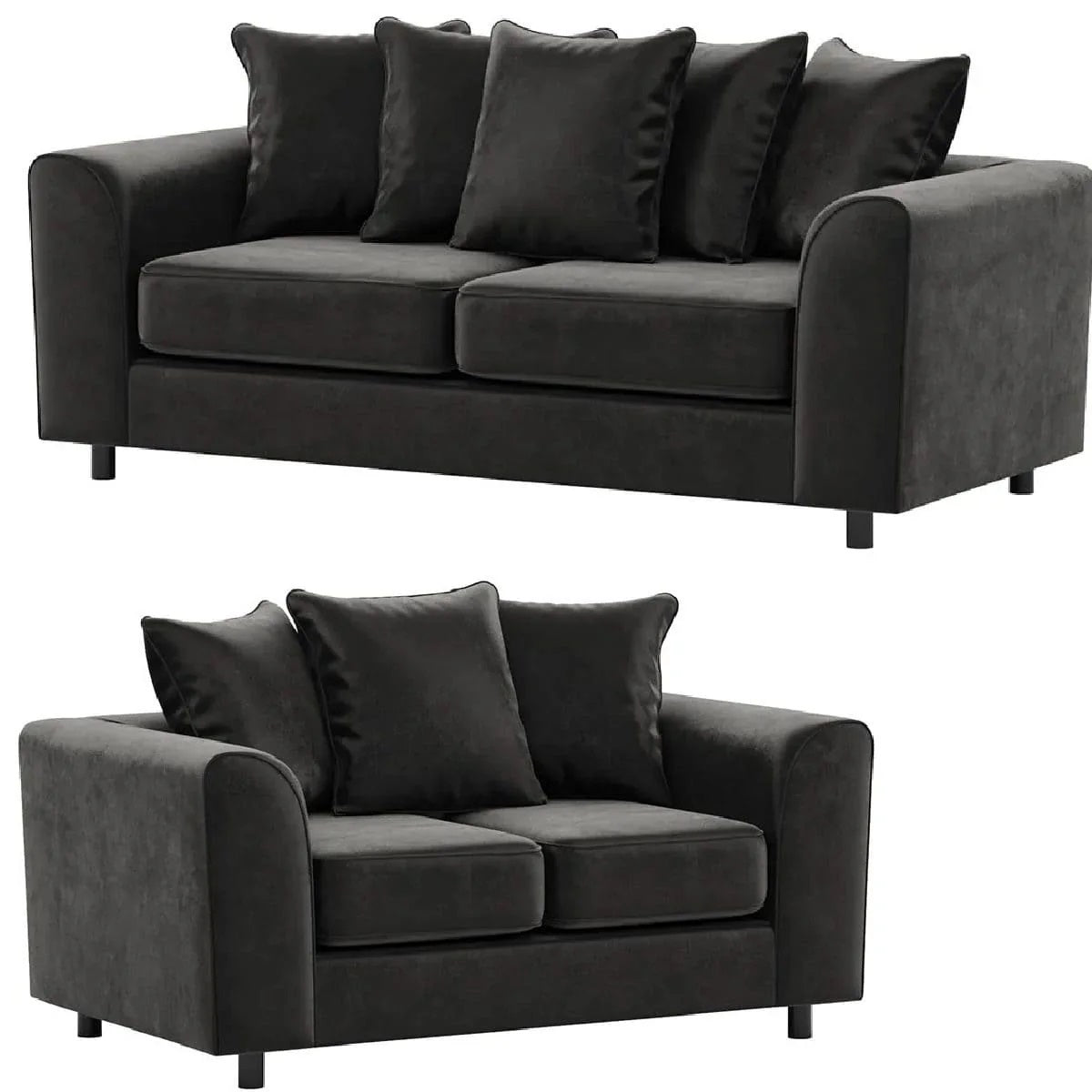 Arizona Plush Velvet 3+2 Seater Sofa Set, 2+2 Seater Sofa, 3+3 Seater Seater