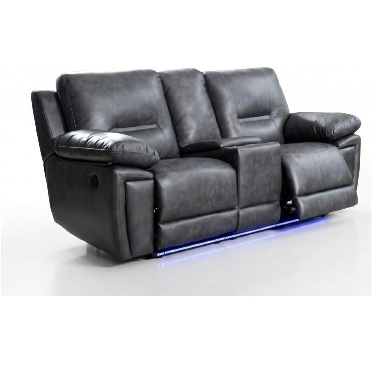 Sara Electric Leather 3+2 Seater Sofa Set Suite Black