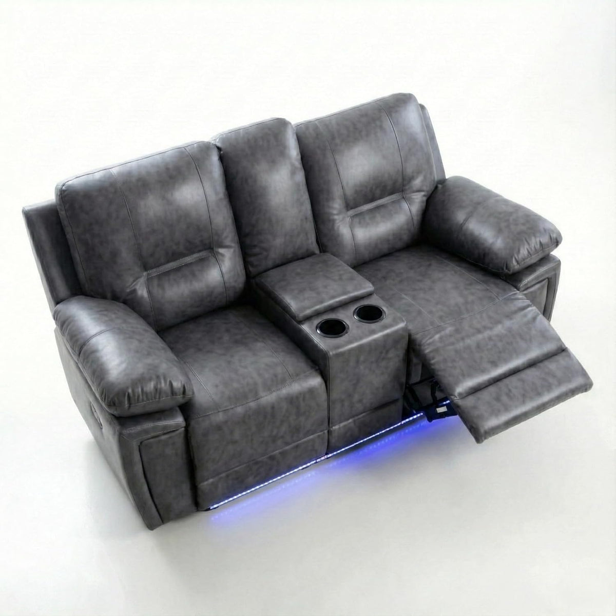 Sara Electric Leather 3+2 Seater Sofa Set Suite Black