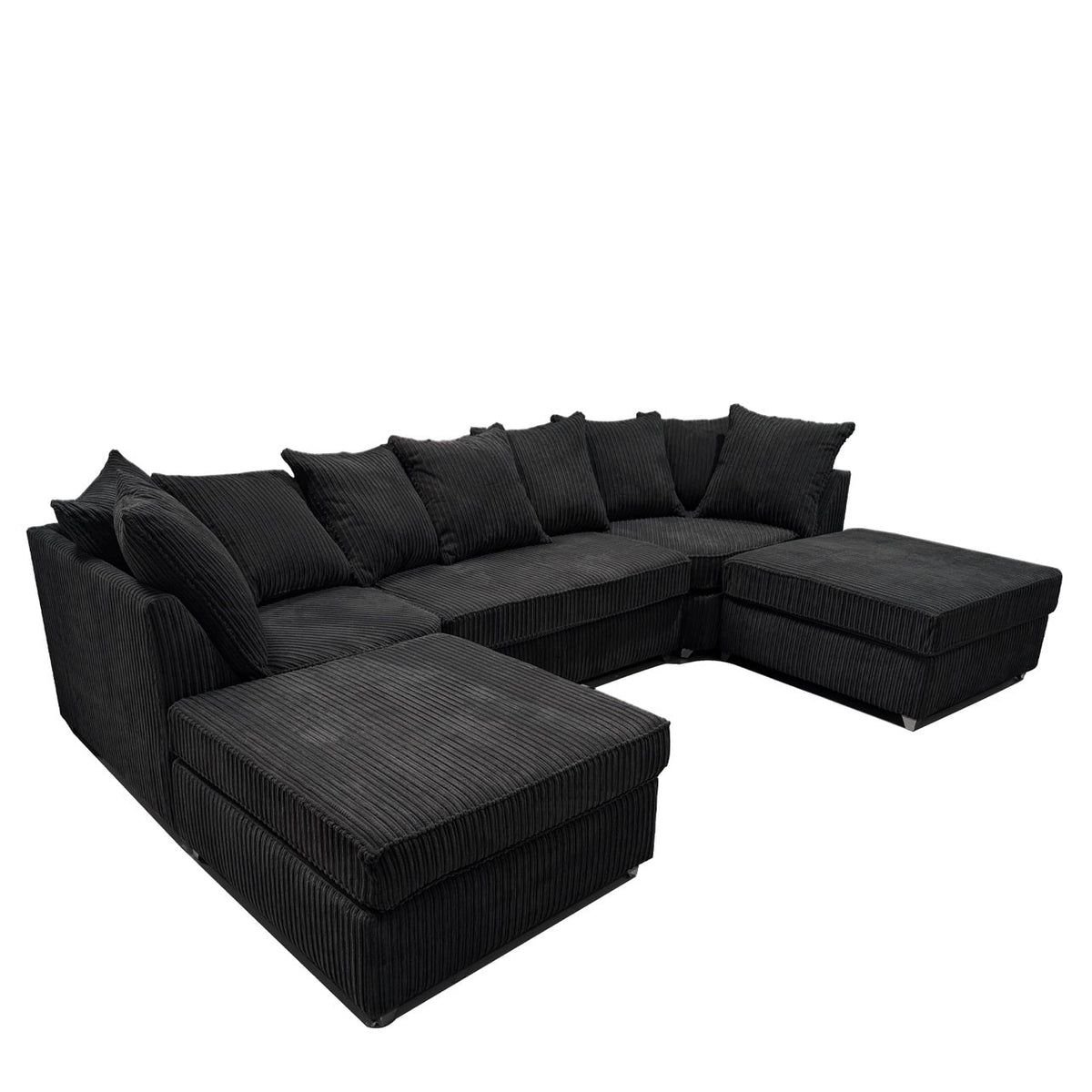 Bishop Scatter Back Large Jumbo cord U shaped Sofa