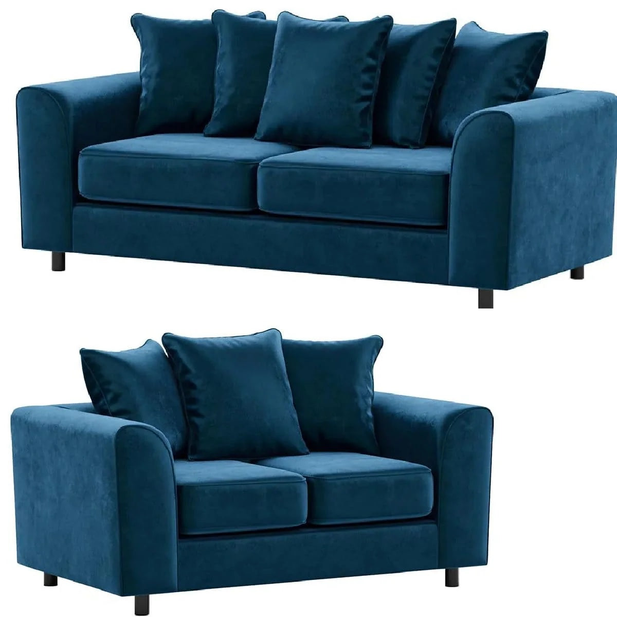 Arizona Plush Velvet 3+2 Seater Sofa Set, 2+2 Seater Sofa, 3+3 Seater Seater