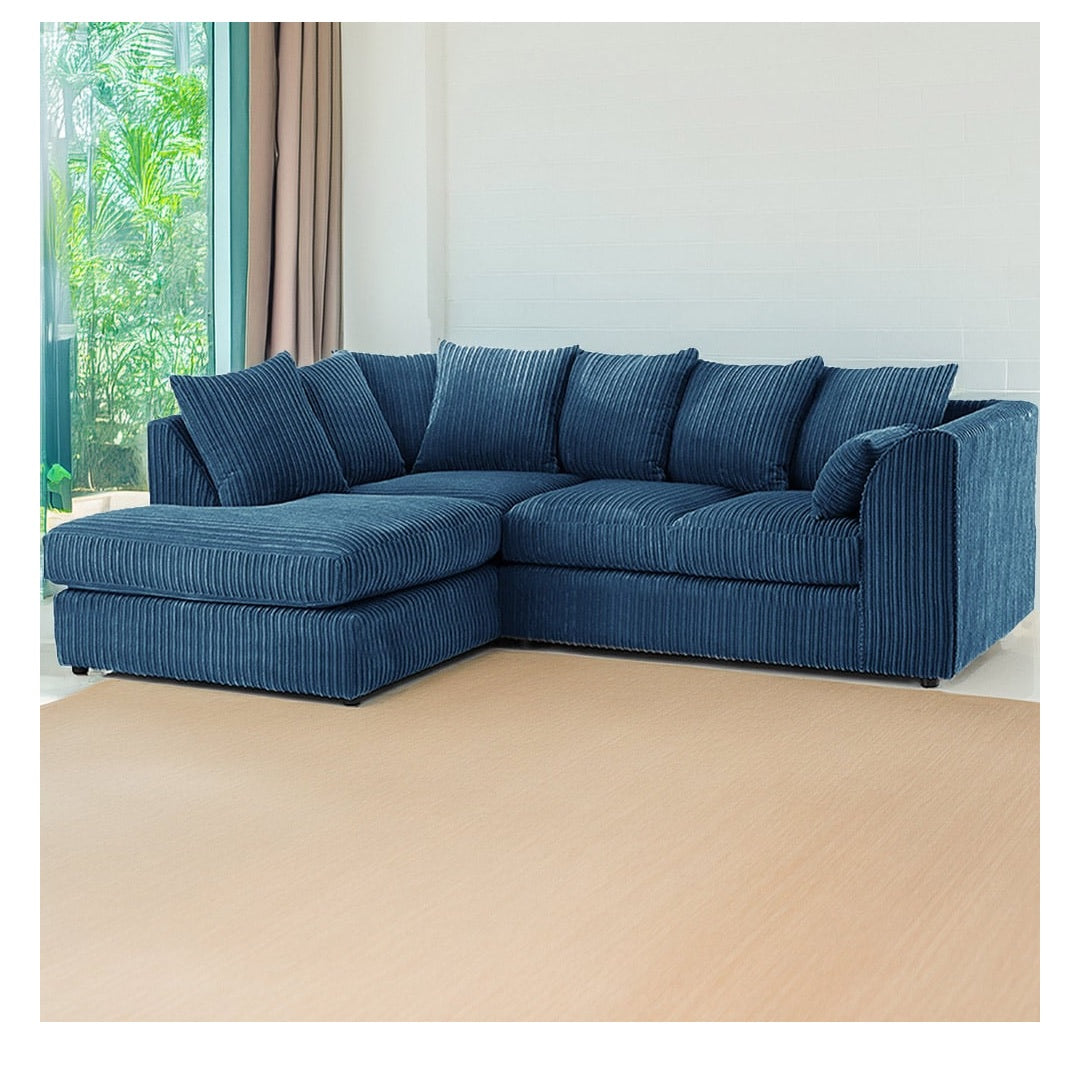 Hannah Jumbo Cord Scatter Back 4 Seater Corner Sofa