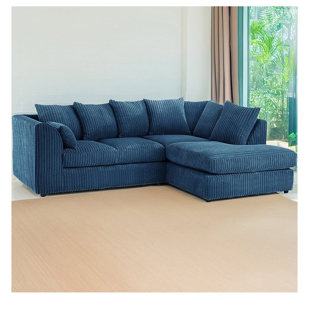Hannah Jumbo Cord Scatter Back 4 Seater Corner Sofa