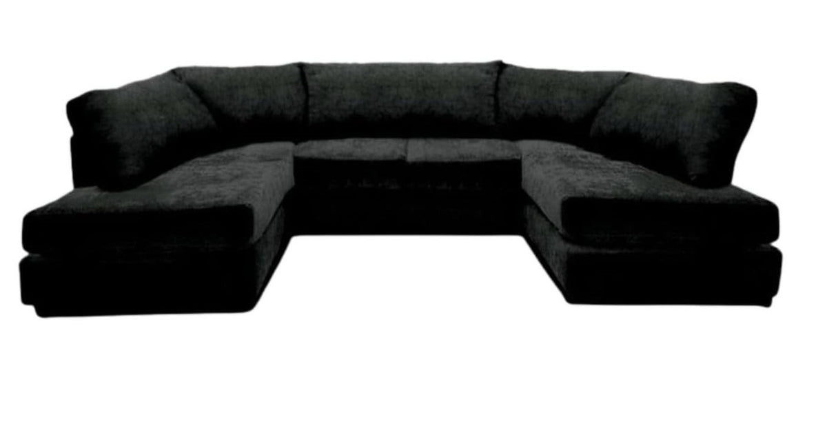 CAMBRIDGE U Shape Soft Chenille Full Back Sofa