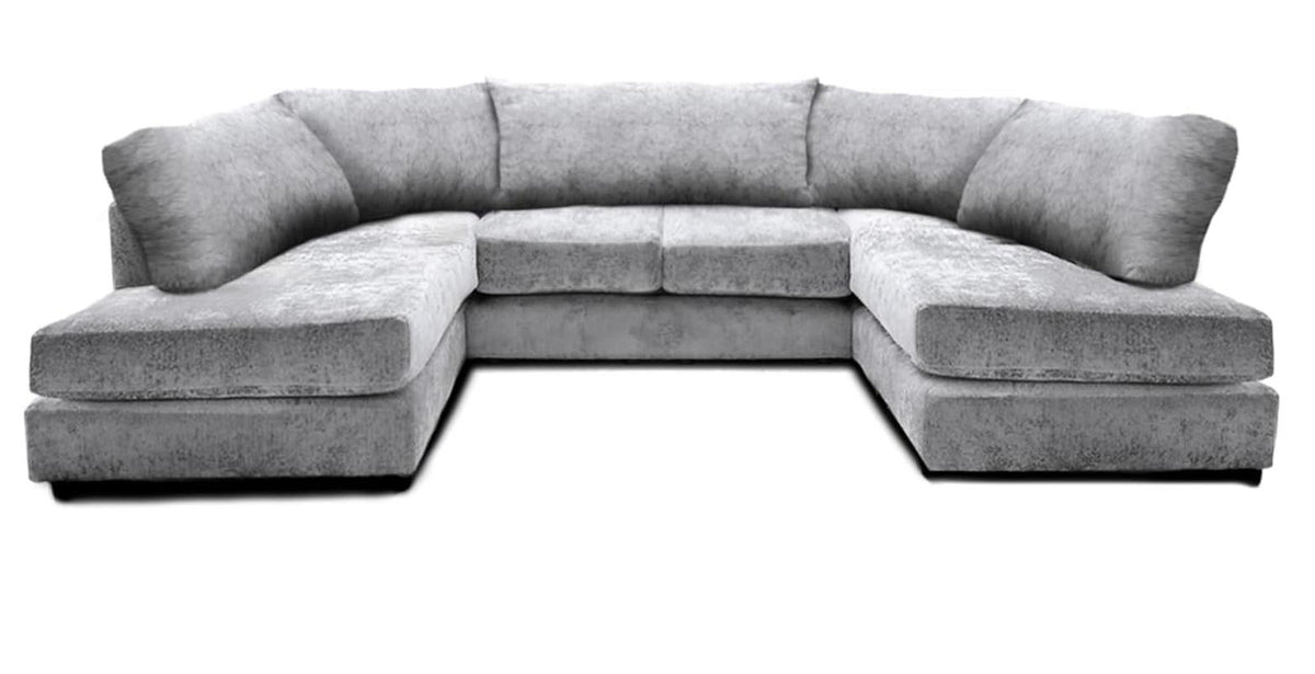 CAMBRIDGE U Shape Soft Chenille Full Back Sofa