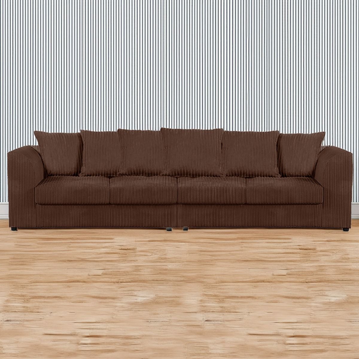 DYLAN 4 Seater Scatter Back Jumbo Cord Fabric Sofa