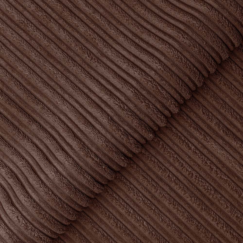 DYLAN 5 Seater Jumbo Cord Scatter Back Right Hand Facing Corner Sofa Chocolate