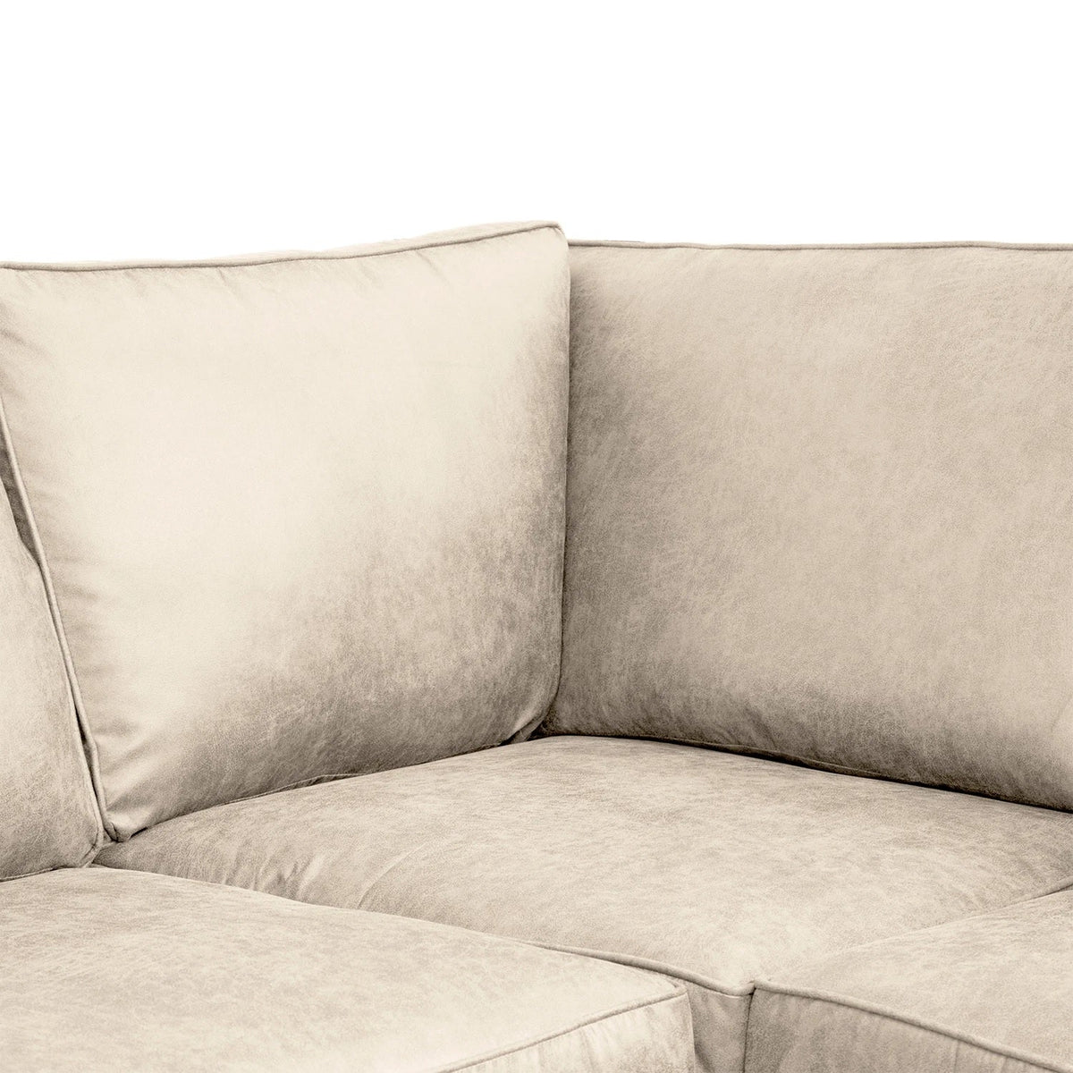 Oakland Suede Leather 2c1 Corner Sofa Marble