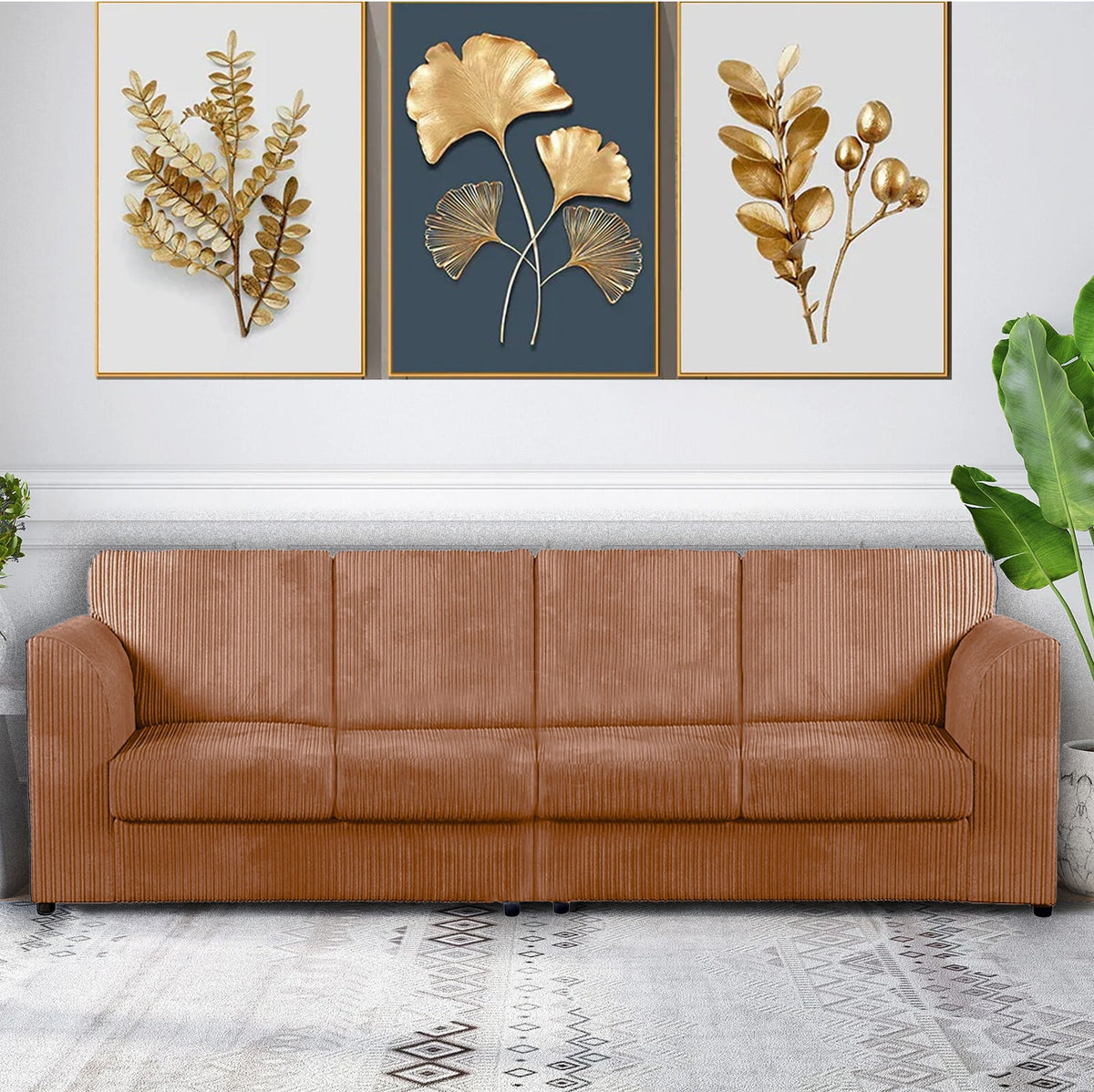 DYLAN 4 Seater Full Back Jumbo Cord Fabric Sofa