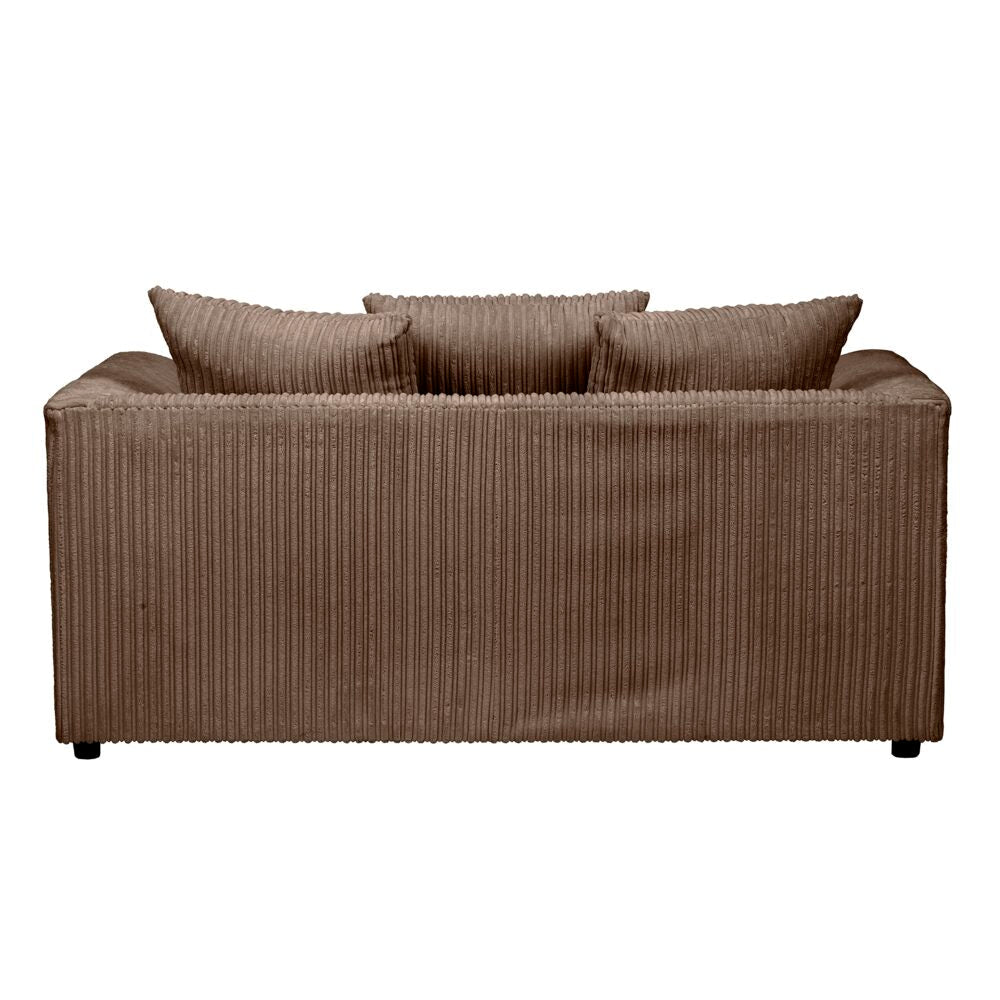 Hannah Jumbo Cord Scatter Back 3 Seater Sofa Coffee