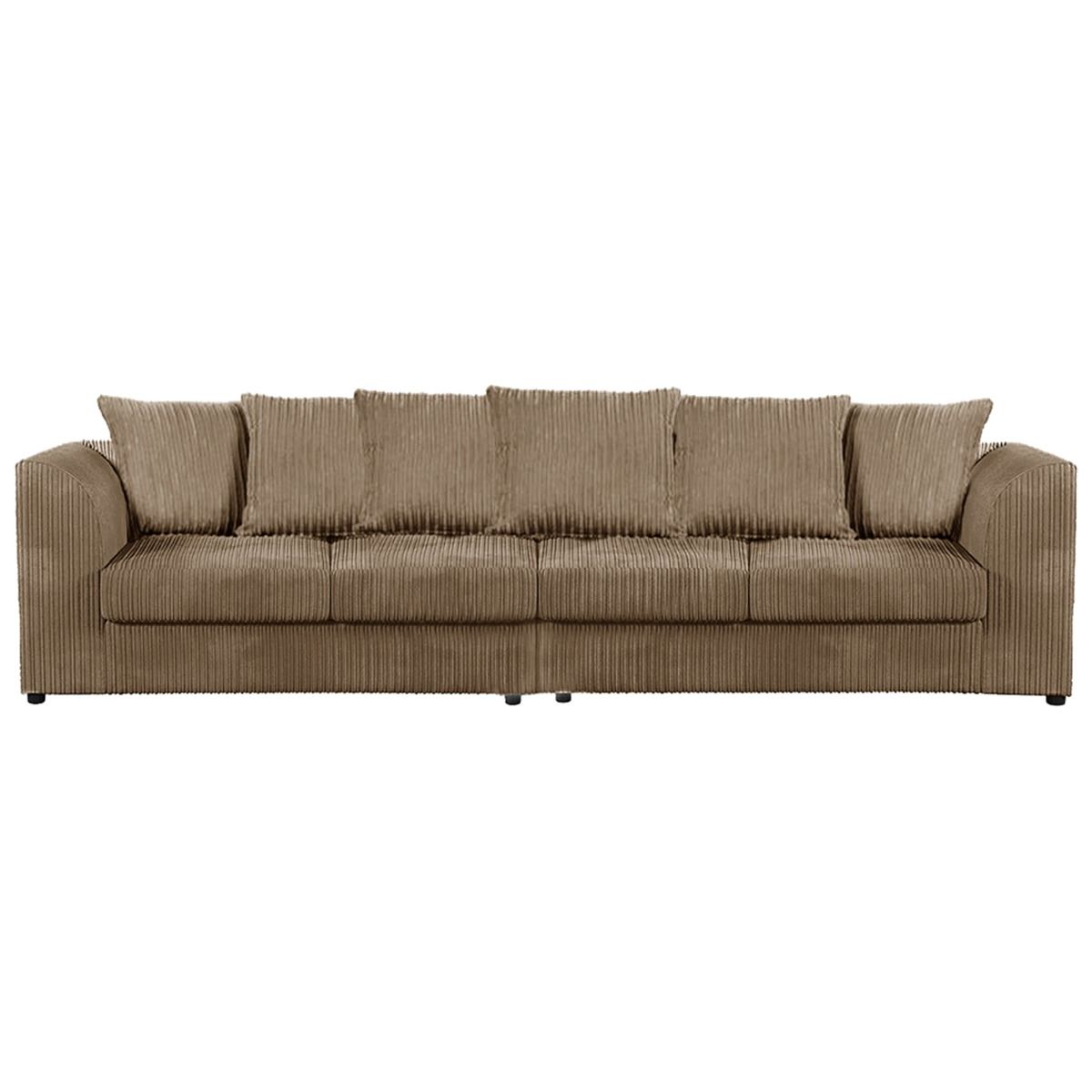 DYLAN 4 Seater Scatter Back Jumbo Cord Fabric Sofa Coffee