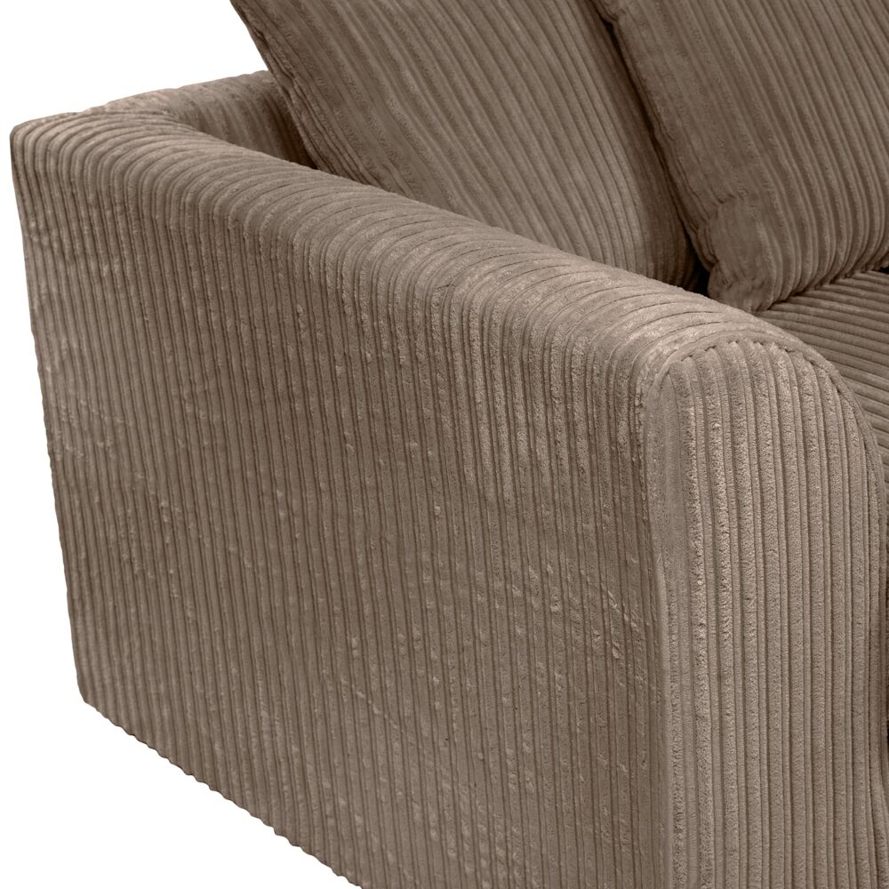 Hannah Jumbo Cord Scatter Back 2 Seater Sofa Coffee