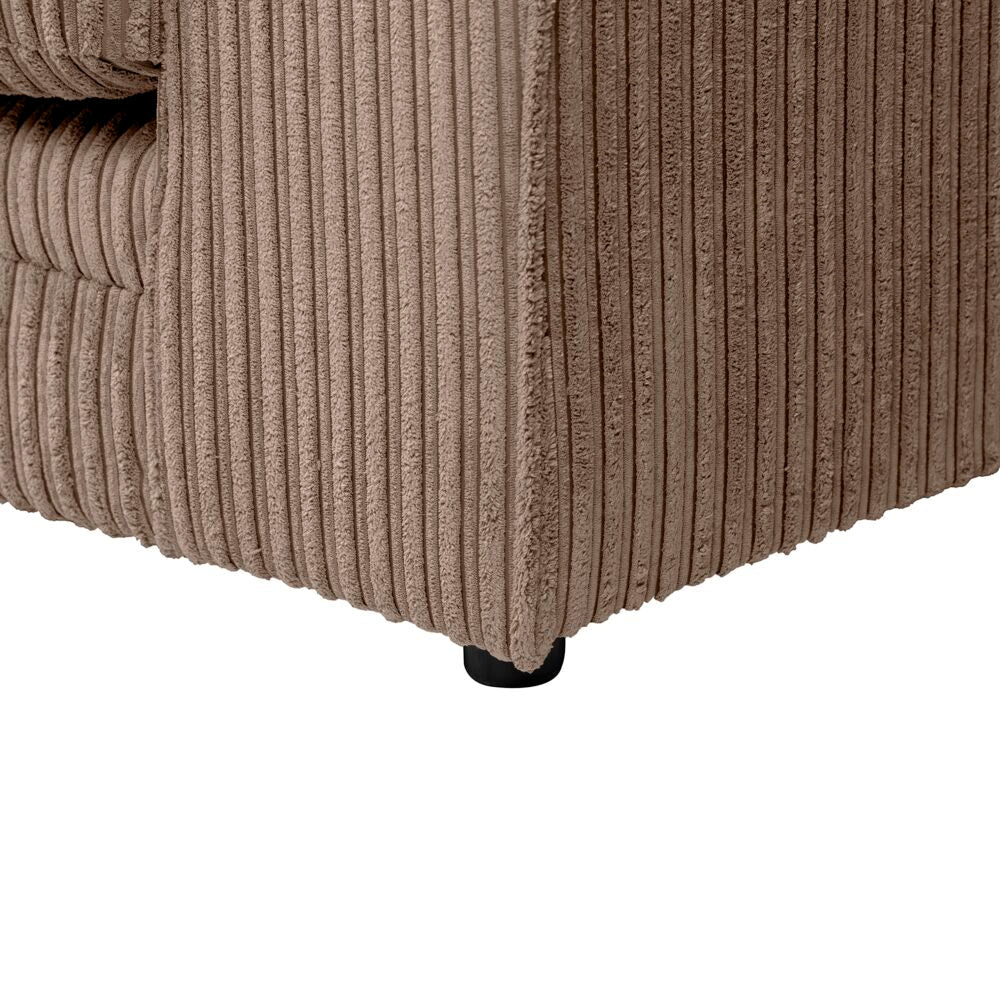 Hannah Jumbo Cord Scatter Back 2 Seater Sofa Coffee