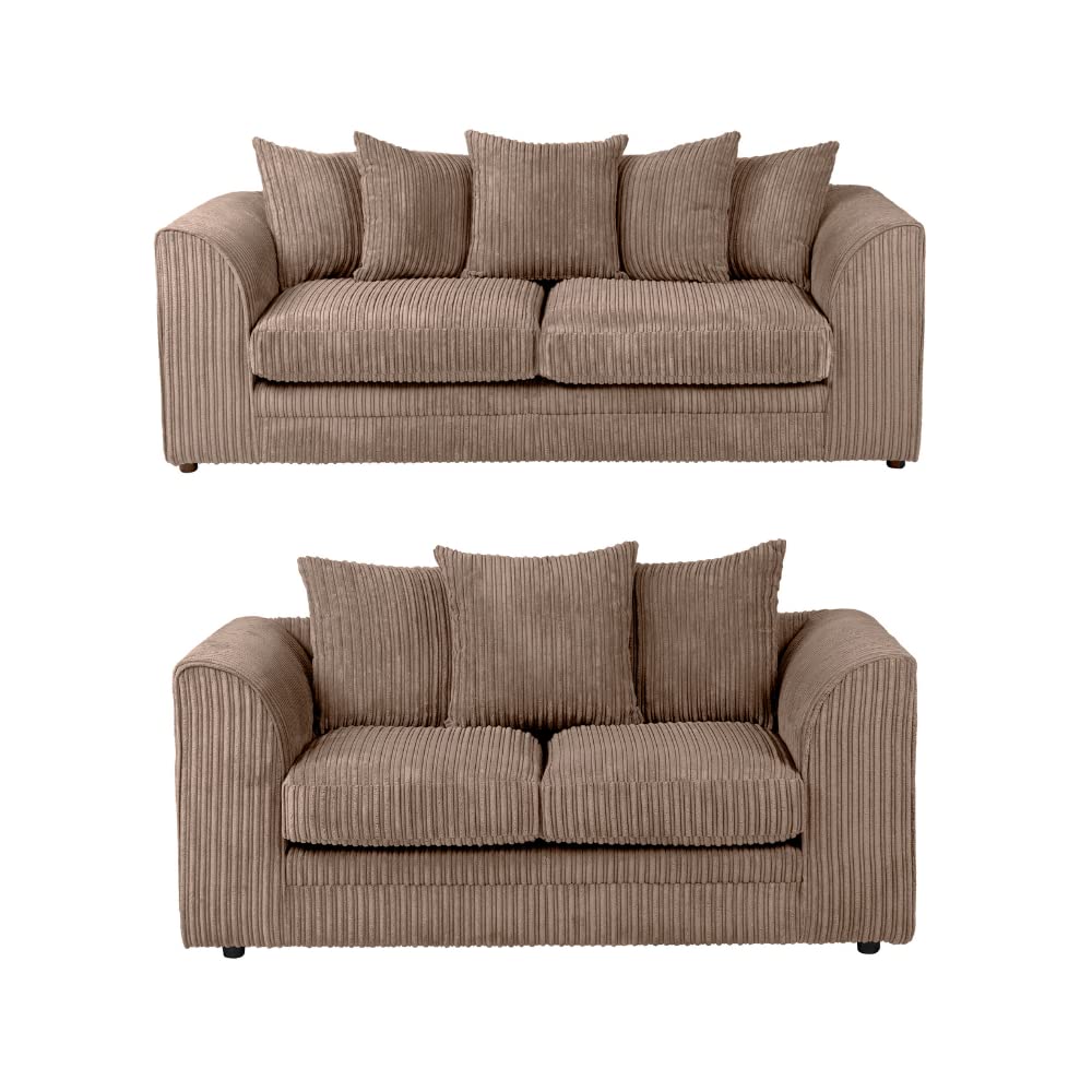Hannah Jumbo Cord Scatter Back 3+2 Seater Sofa Suite Set