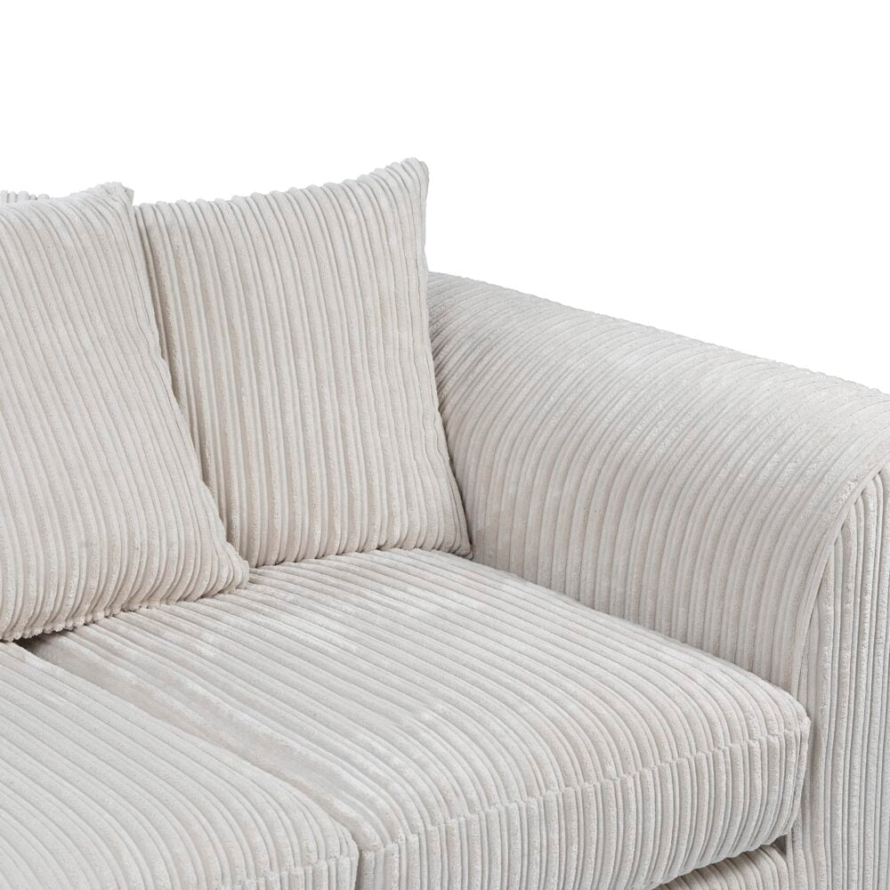 Hannah Jumbo Cord Scatter Back 3+2 Seater Sofa Suite Set Mink