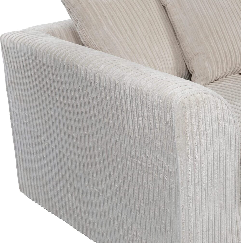 Hannah Jumbo Cord Scatter Back 4 Seater Left Hand Facing Corner Sofa Mink