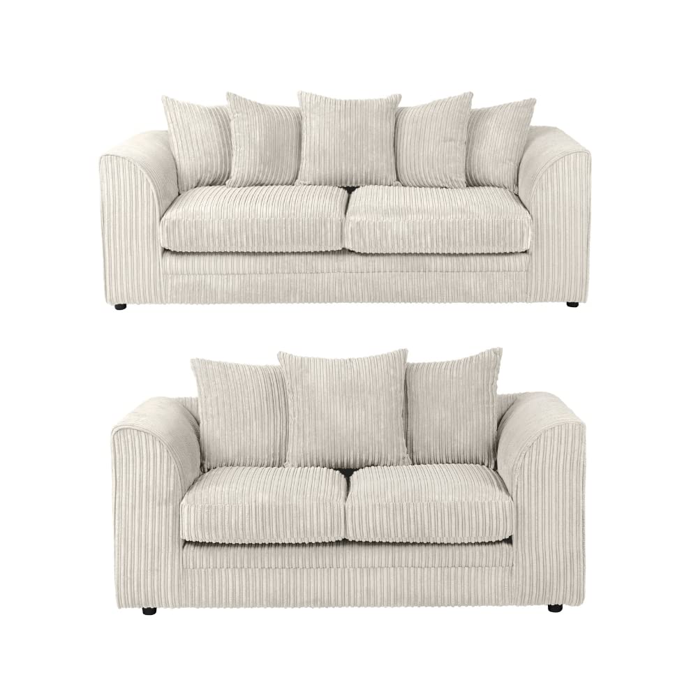 Hannah Jumbo Cord Scatter Back 3+2 Seater Sofa Suite Set