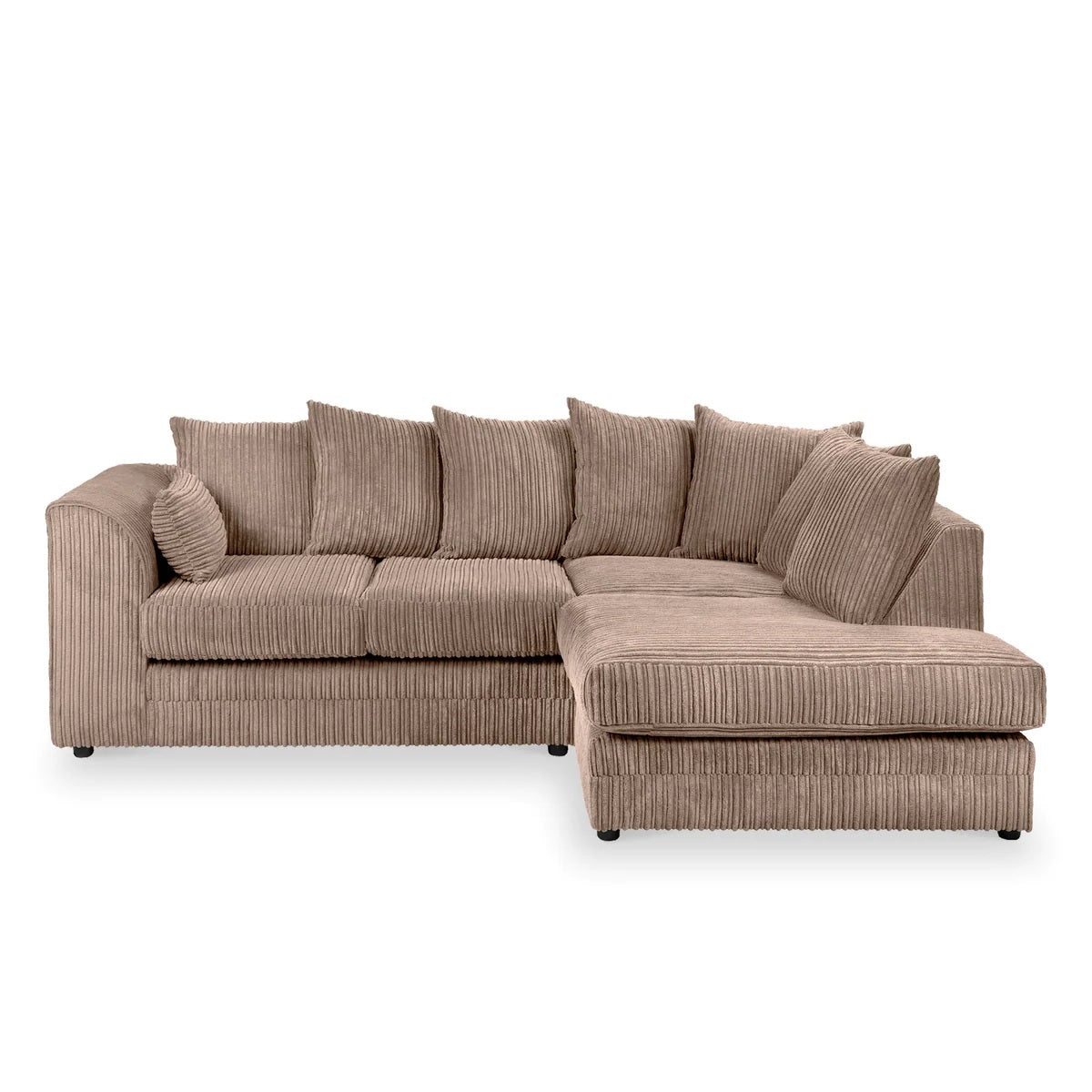Hannah Jumbo Cord Scatter Back 4 Seater Corner Sofa